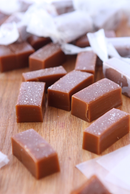 Salted Bourbon Caramels | thekitchenpaper.com