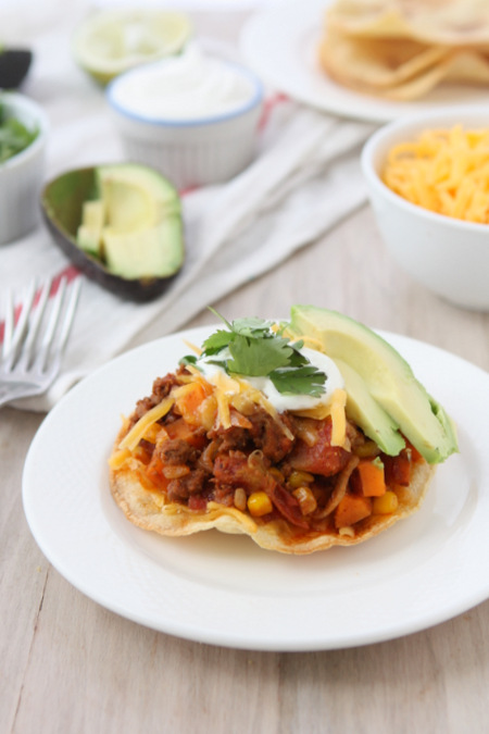 Chorizo Sweet Potato Tostadas | thekitchenpaper.com