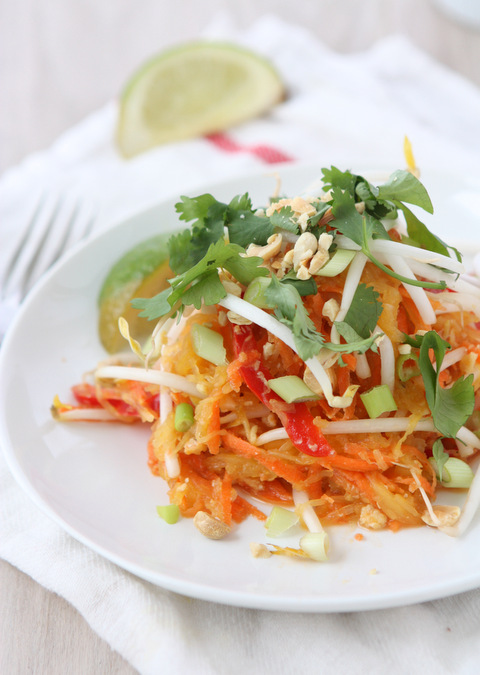 Spaghetti Squash Pad Thai | thekitchenpaper.com