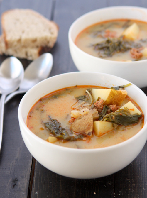 Chorizo, Potato, & Kale Soup | thekitchenpaper.com