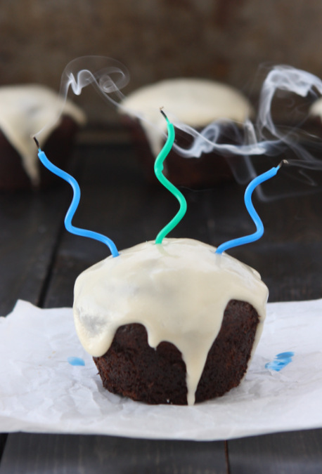 Chocolate Coconut Milk Carrot Cake Cupcakes | thekitchenpaper.com