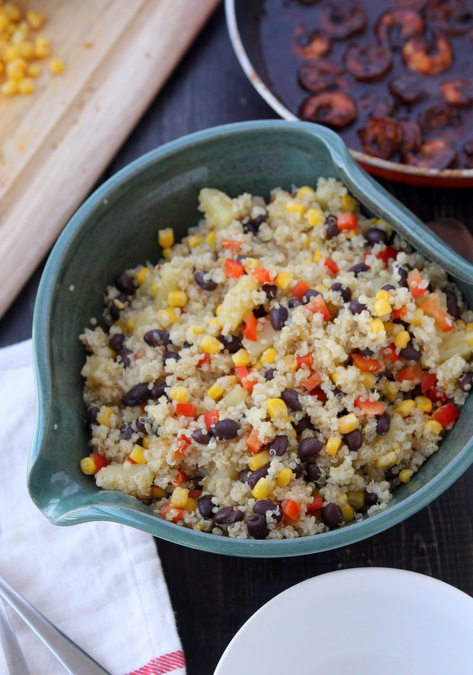 Jerk Shrimp Quinoa Salad | thekitchenpaper.com