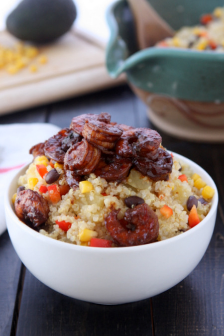 Jerk Shrimp Quinoa Salad | thekitchenpaper.com