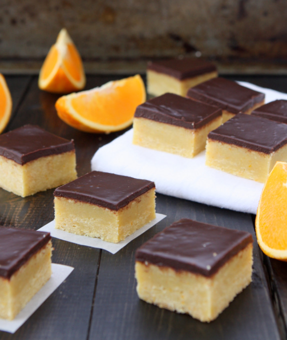 Orange Cookie Bars with Chocolate Ganache | thekitchenpaper.com