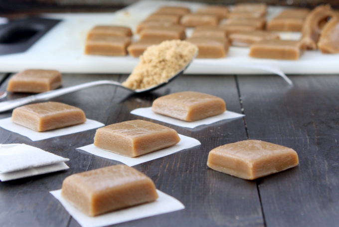 Brown Sugar Jasmine Tea Caramels | thekitchenpaper.com