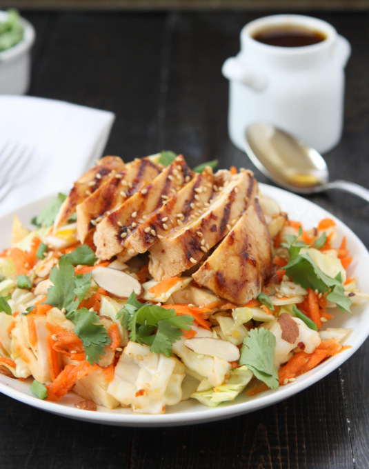 Asian Sesame Chicken Chop Salad | thekitchenpaper.com