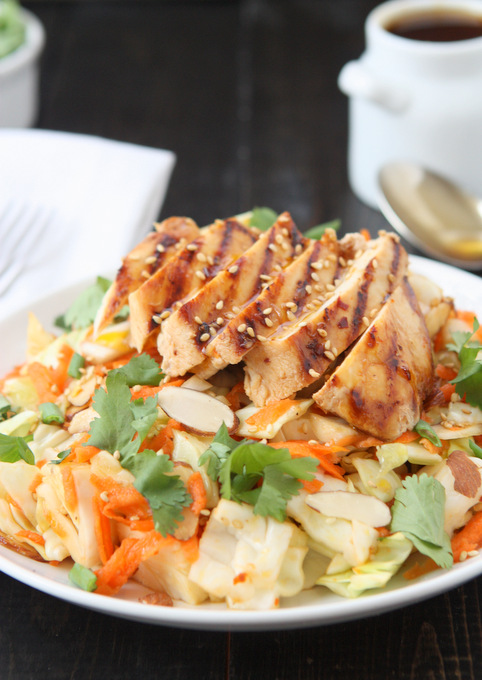 Asian Sesame Chicken Chop Salad | thekitchenpaper.com