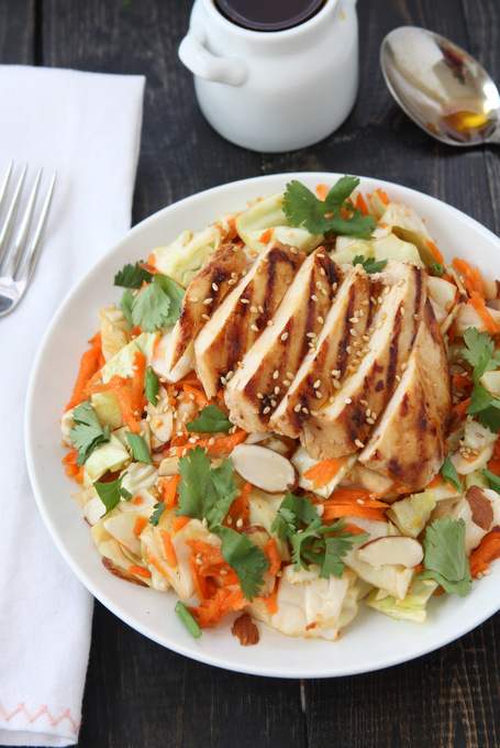 Asian Sesame Chicken Chop Salad | thekitchenpaper.com