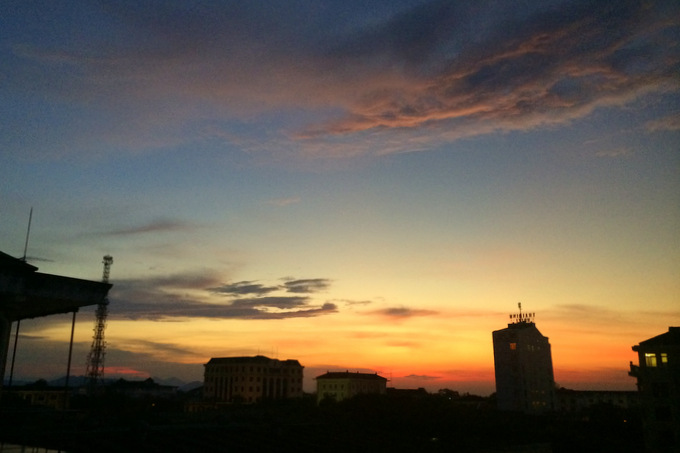 Sunset in Hue, Vietnam | thekitchenpaper.com