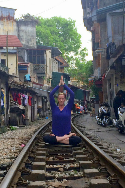 Yoga on the Tracks in Hanoi | thekitchenpaper.com