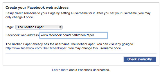 How to Customize your Facebook URL | thekitchenpaper.com