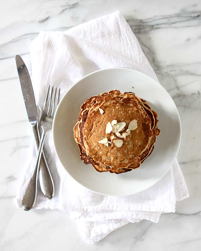 Whole Wheat Spiced Zucchini Pancakes | thekitchenpaper.com