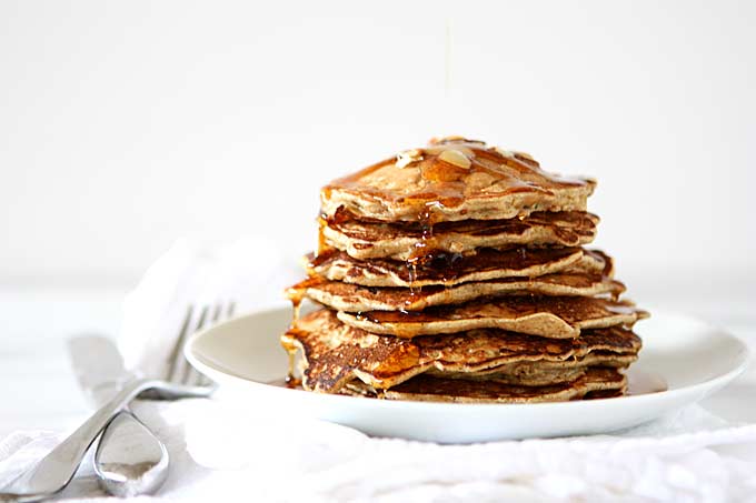 Whole Wheat Spiced Zucchini Pancakes | thekitchenpaper.com