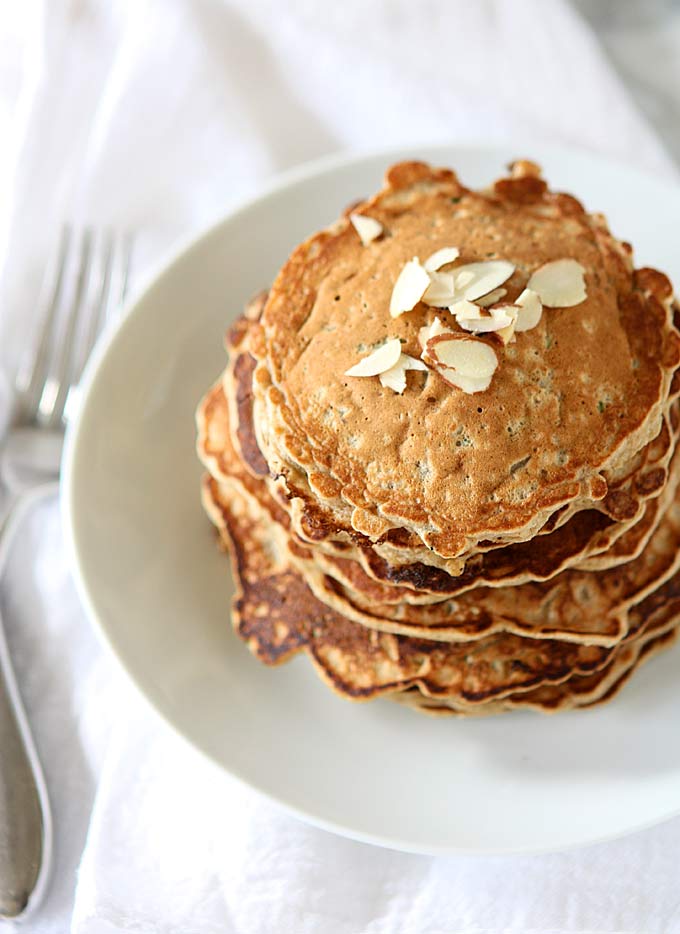 Whole Wheat Spiced Zucchini Pancakes | thekitchenpaper.com