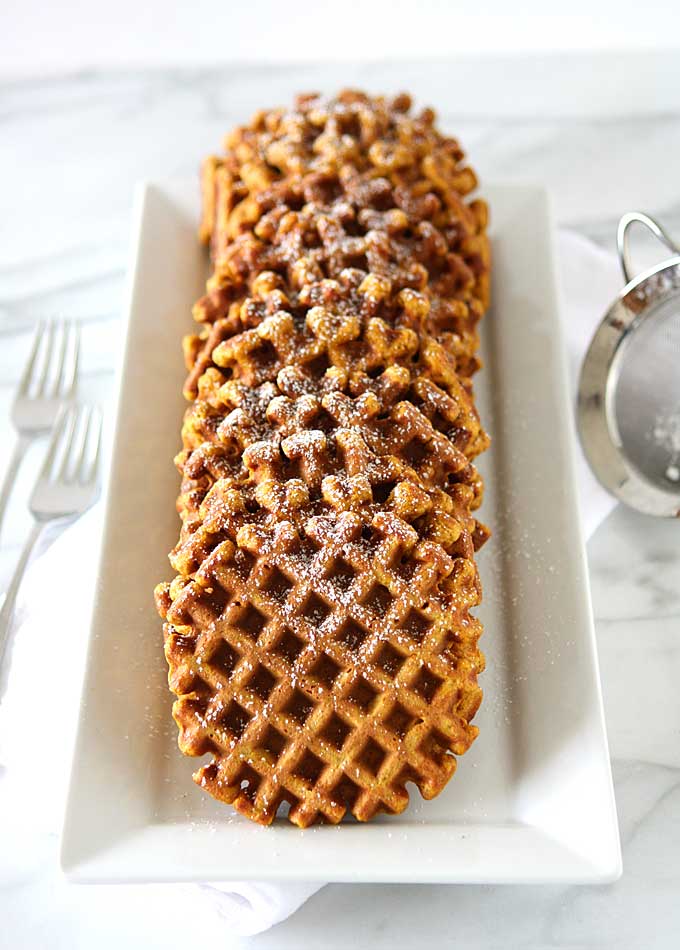 Whole Wheat Pumpkin Spice Waffles | thekitchenpaper.com