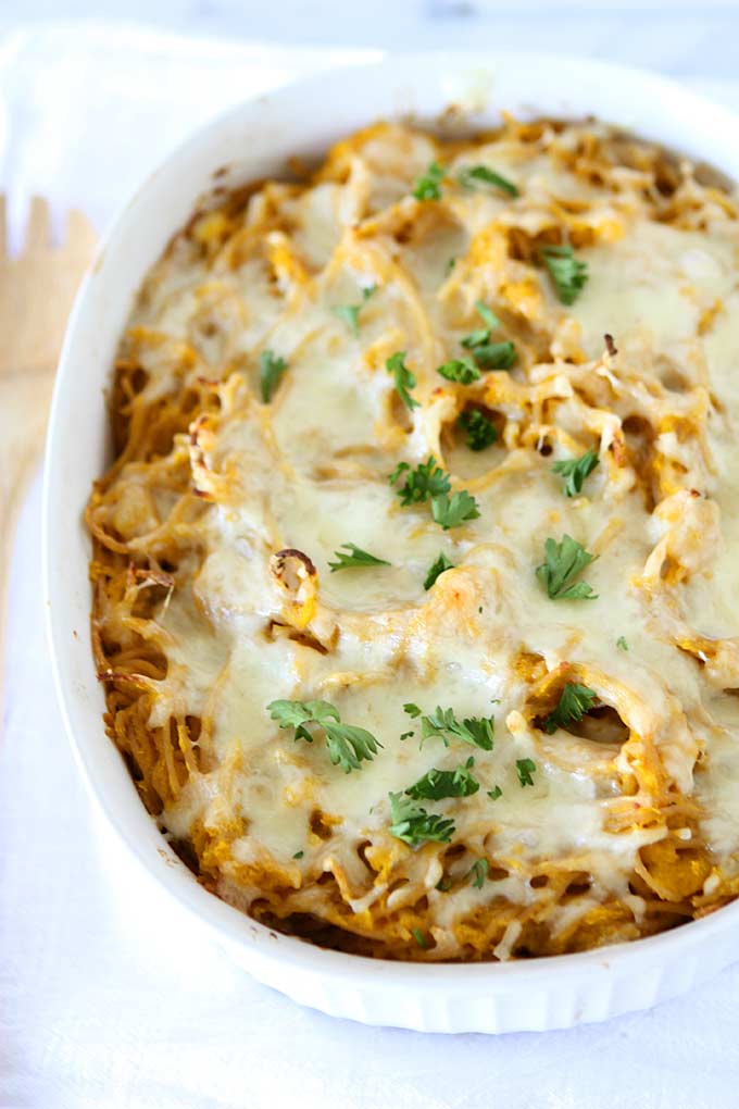 Brown Butter Butternut Squash Spaghetti Bake | thekitchenpaper.com