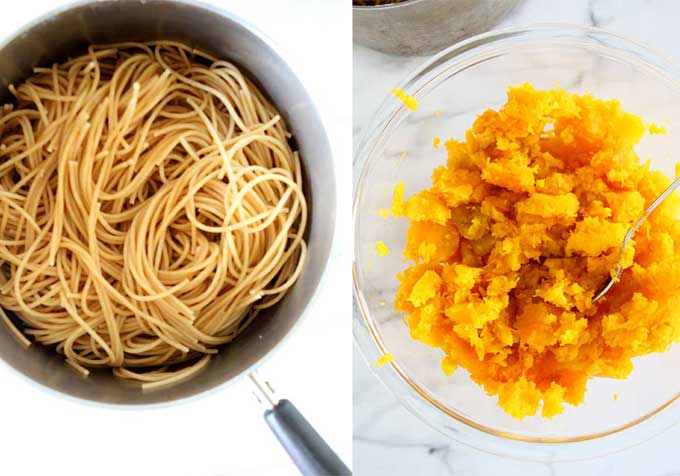 Brown Butter Butternut Squash Spaghetti Bake | thekitchenpaper.com