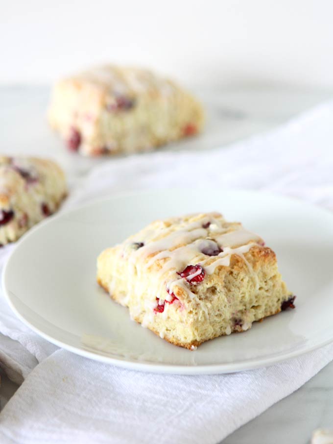 Cranberry Scones with Wild Orange Essential Oil | thekitchenpaper.com