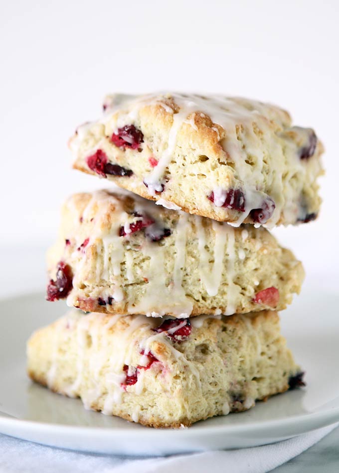 Cranberry Scones with Wild Orange Essential Oil | thekitchenpaper.com