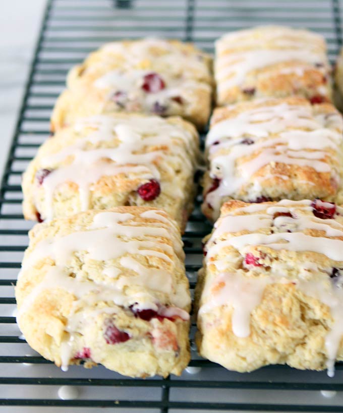 Cranberry Scones with Wild Orange Essential Oil | thekitchenpaper.com