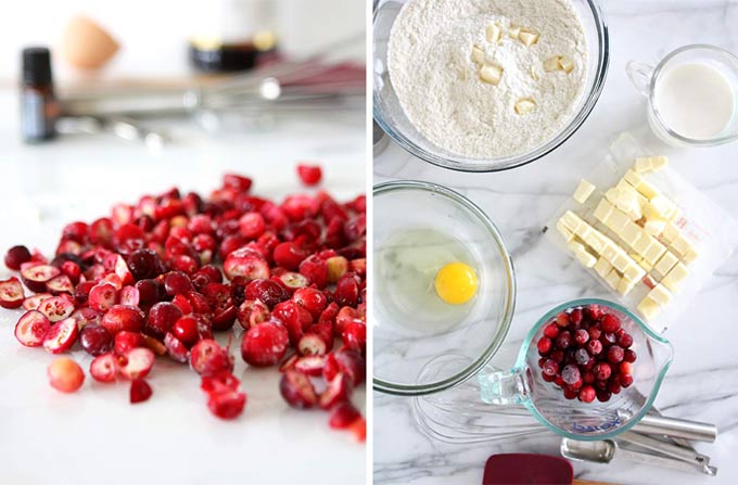 Cranberry Scones with Wild Orange Essential Oil | thekitchenpaper.com