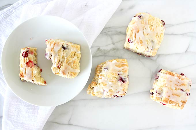 Cranberry Scones with Wild Orange Essential Oil | thekitchenpaper.com