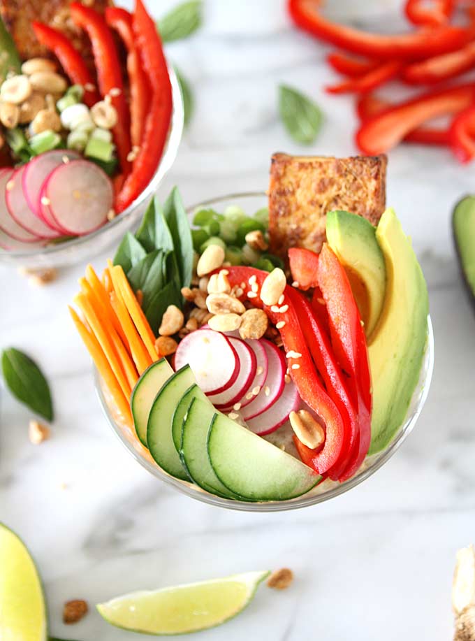 Lemongrass Tofu Vietnamese Farro Salad | thekitchenpaper.com