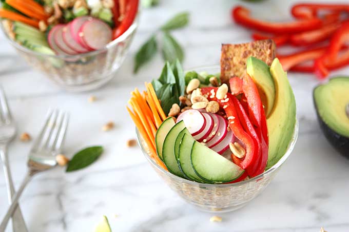 Lemongrass Tofu and Vietnamese Farro Salad | thekitchenpaper.com