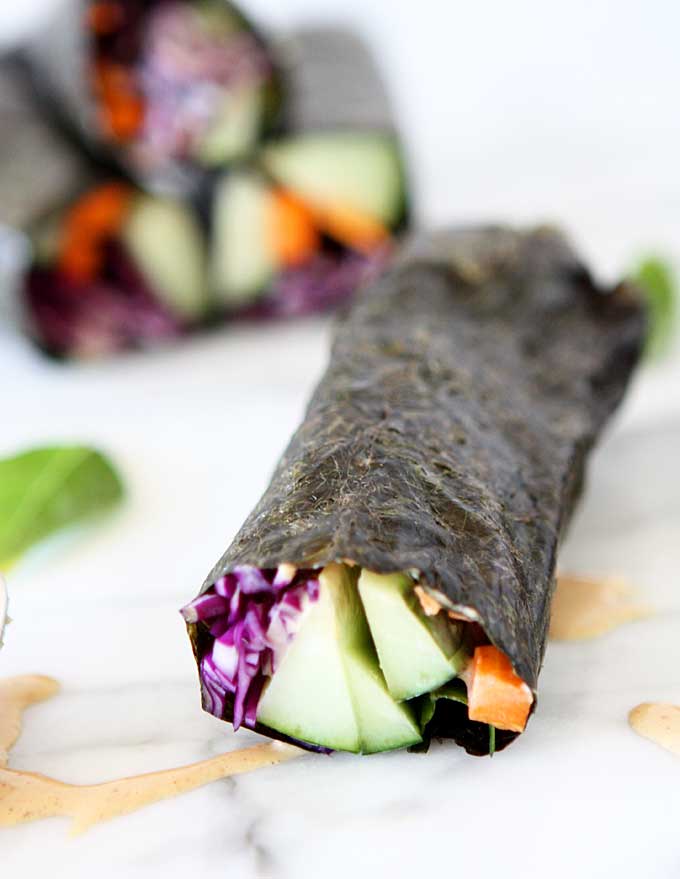 Nori Salad Wraps | thekitchenpaper.com