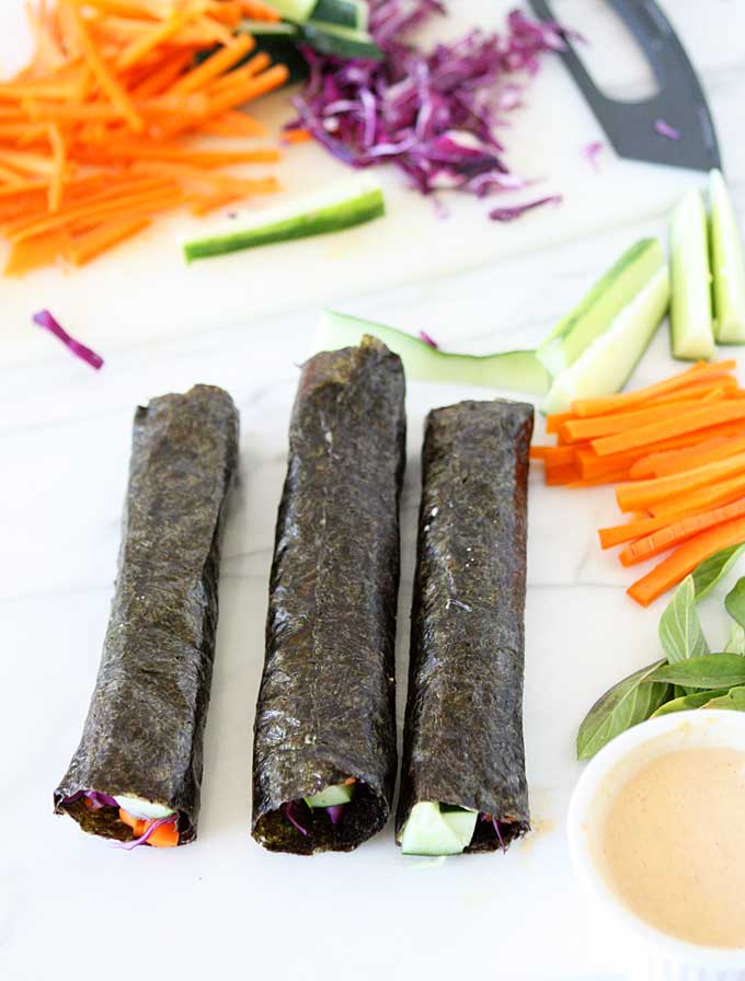 Nori Salad Wraps | thekitchenpaper.com