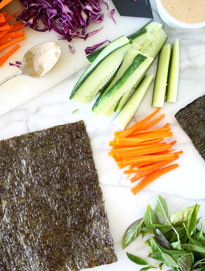 Nori Salad Wraps | thekitchenpaper.com