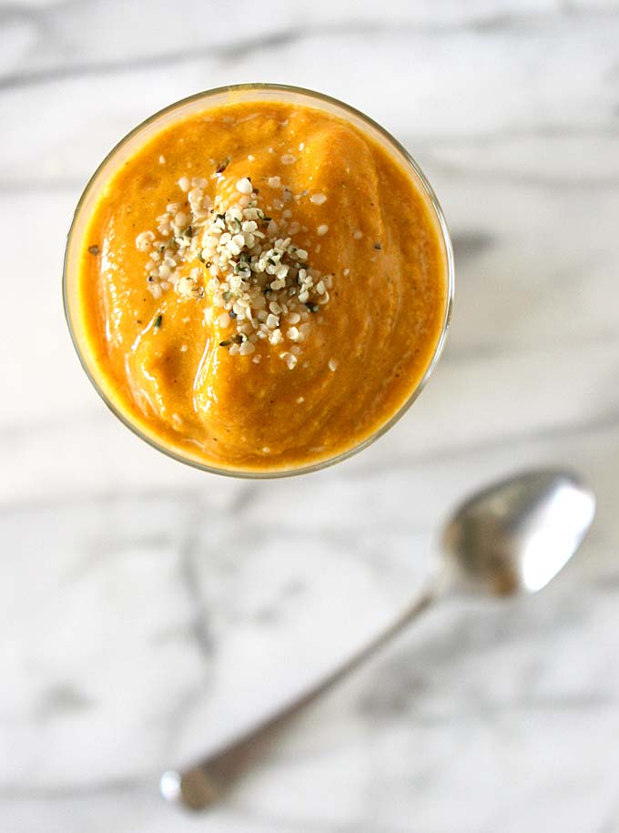 Pineapple Turmeric Hemp Heart Smoothie | thekitchenpaper.com