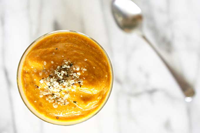 Pineapple Turmeric Hemp Heart Smoothie | thekitchenpaper.com