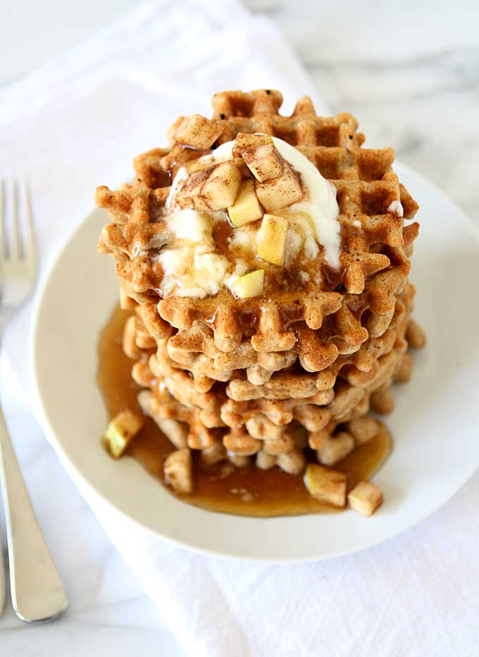 Whole Wheat Flax Waffles | thekitchenpaper.com