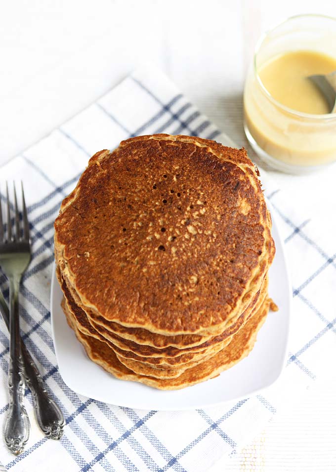 Cinnamon Spelt Pancakes with Creamy Maple Mascarpone | thekitchenpaper.com