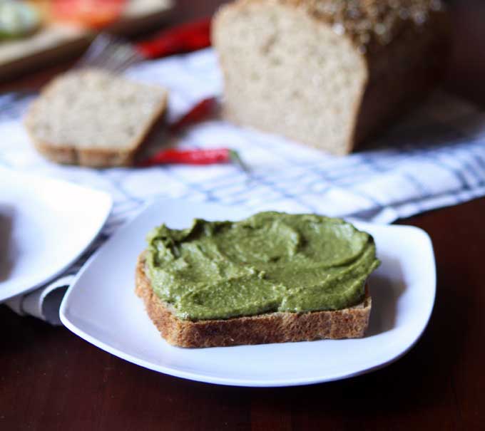 Sesame Tofu Sandwich with Spicy Basil Tahini | thekitchenpaper.com