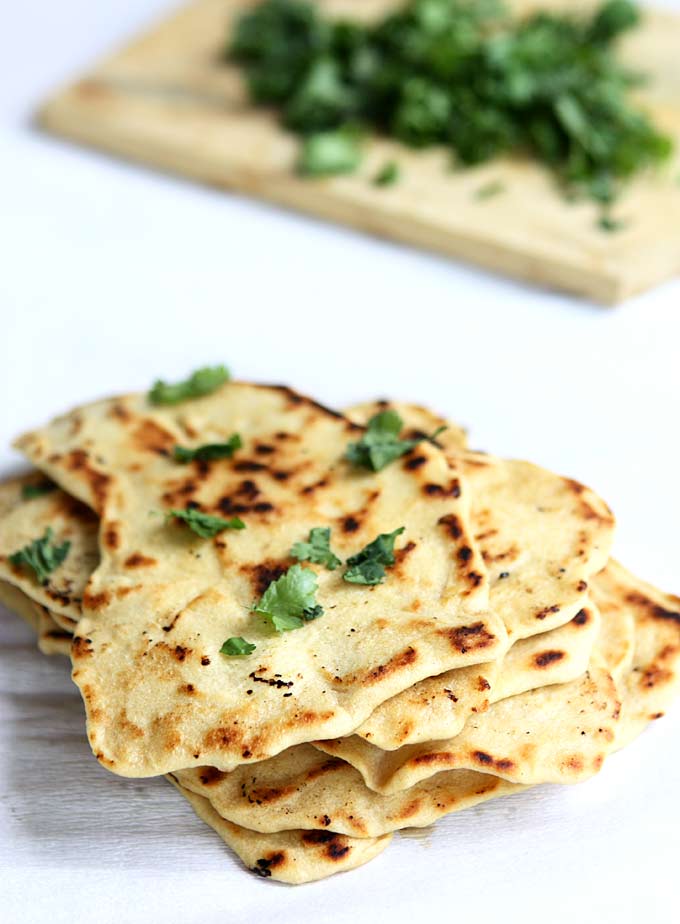 Quick Naan without Yeast | thekitchenpaper.com