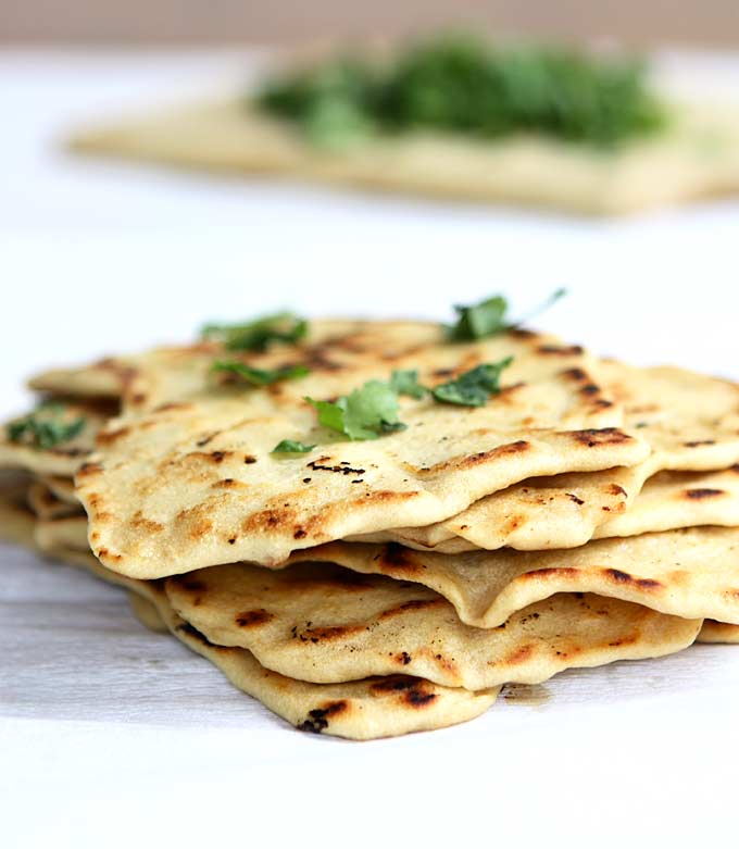 Quick Naan without Yeast | thekitchenpaper.com