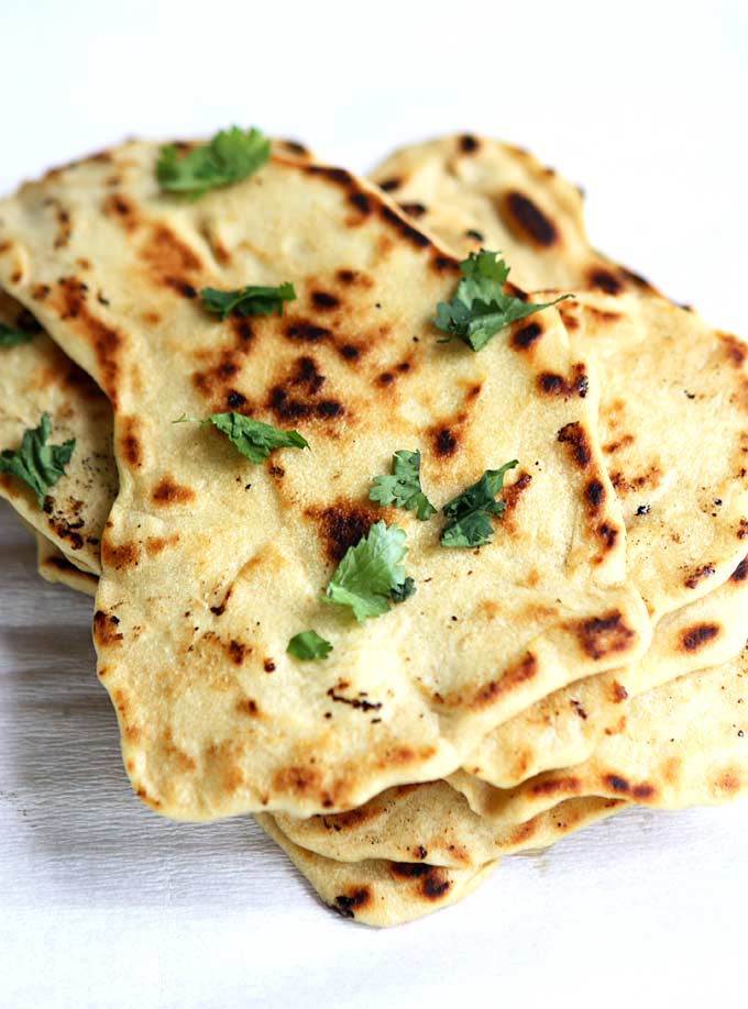 Quick Naan without Yeast | thekitchenpaper.com