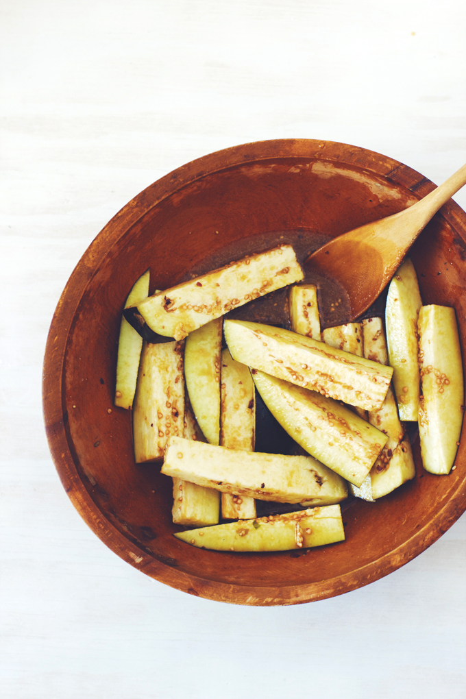 Sesame & Miso Roasted Eggplant | thekitchenpaper.com