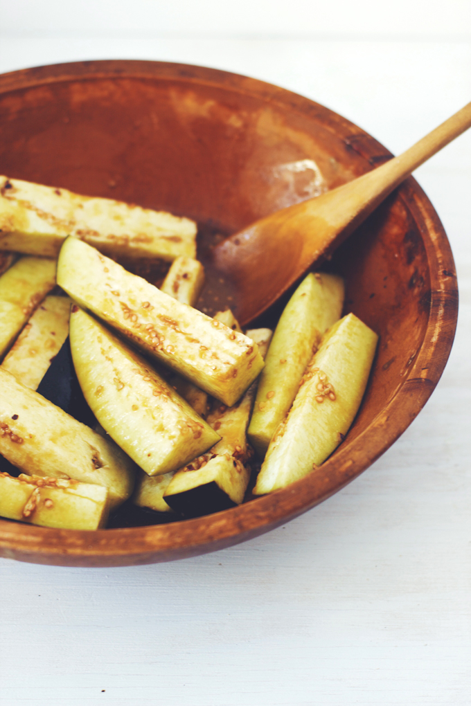 Sesame & Miso Roasted Eggplant | thekitchenpaper.com