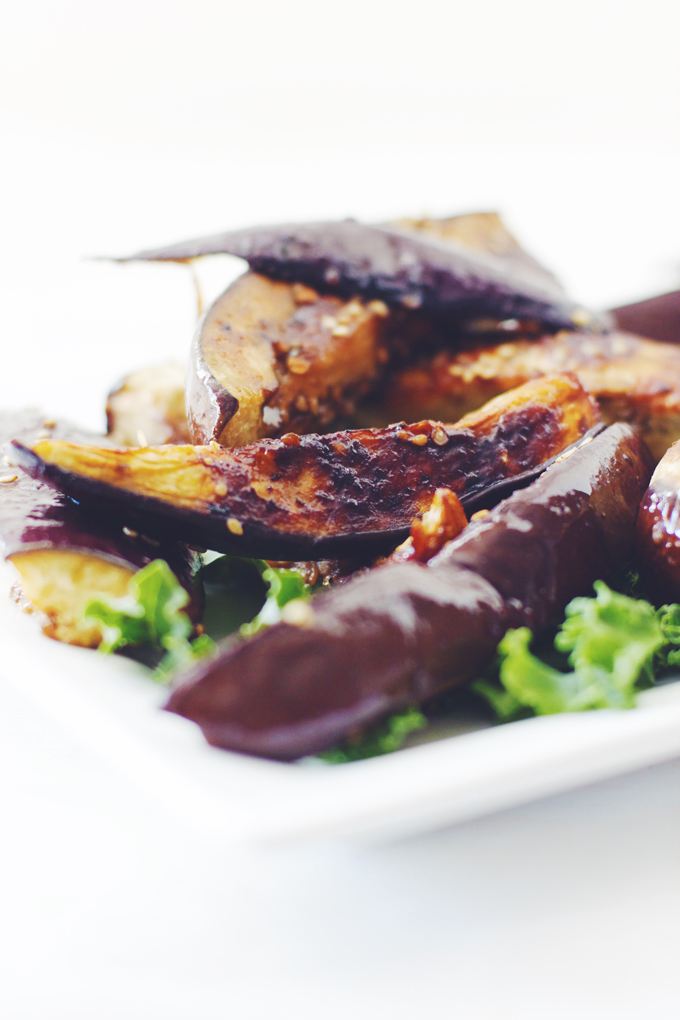 Sesame & Miso Roasted Eggplant | thekitchenpaper.com