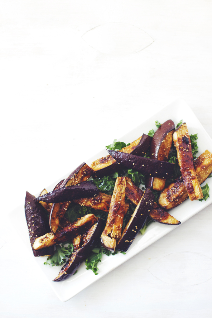 Sesame & Miso Roasted Eggplant | thekitchenpaper.com