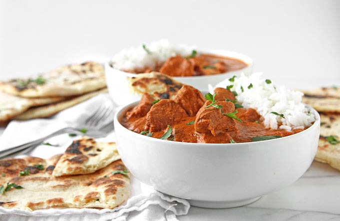 Healthy Slow Cooker Indian Butter Chicken | thekitchenpaper.com