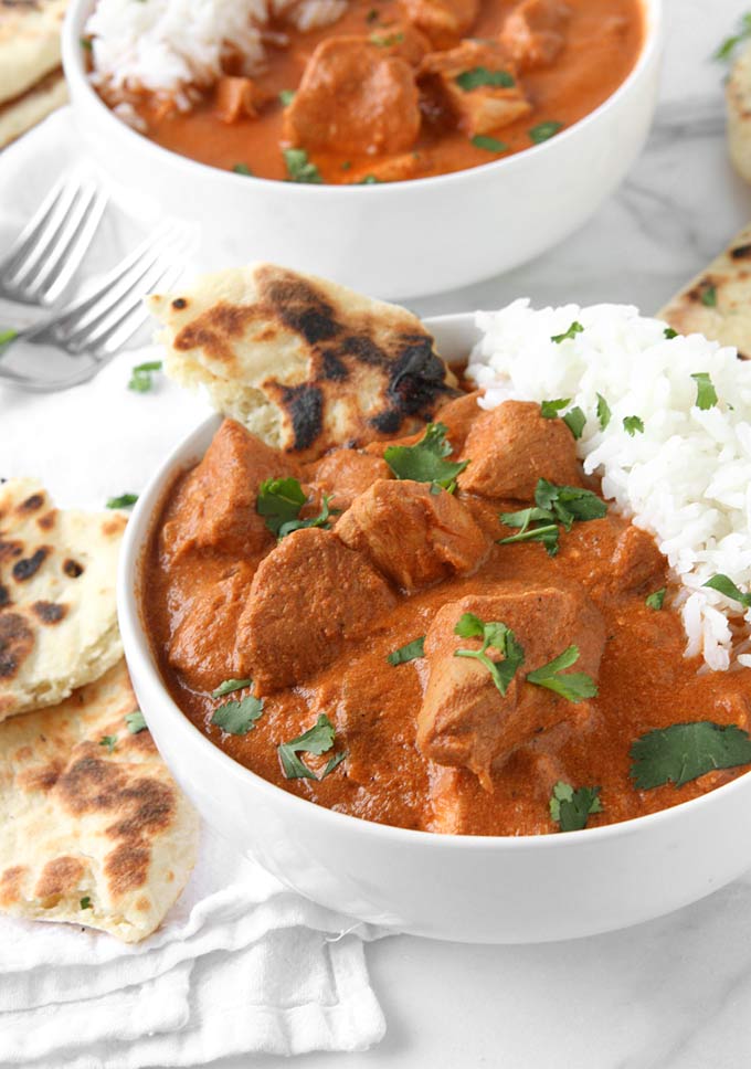 Healthy Slow Cooker Indian Butter Chicken | thekitchenpaper.com