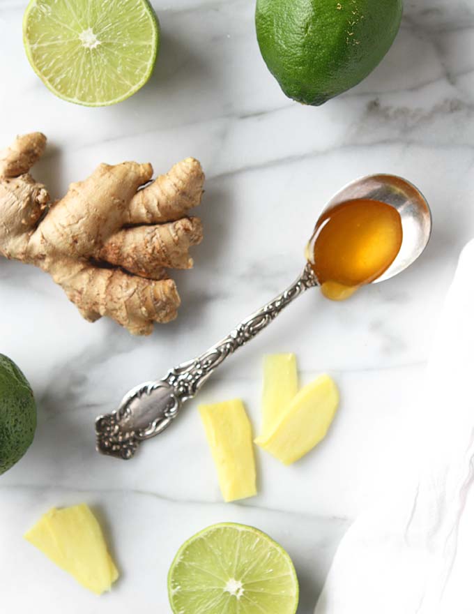 Hot Honey Ginger Lime Tea | thekitchenpaper.com