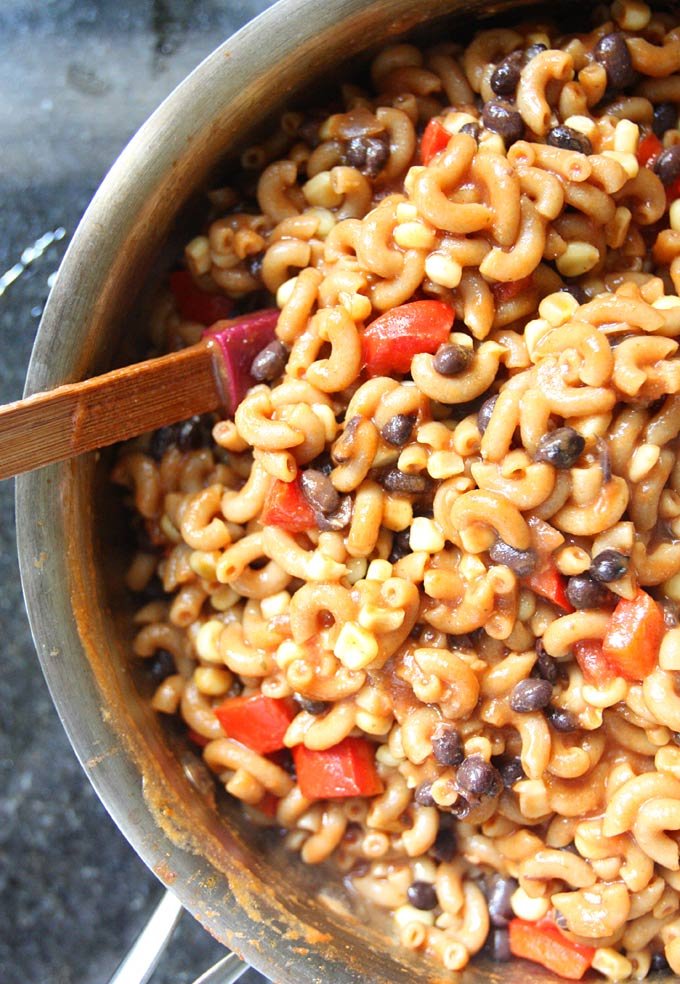 Whole Wheat Mexican Vegetable Pasta  | thekitchenpaper.com