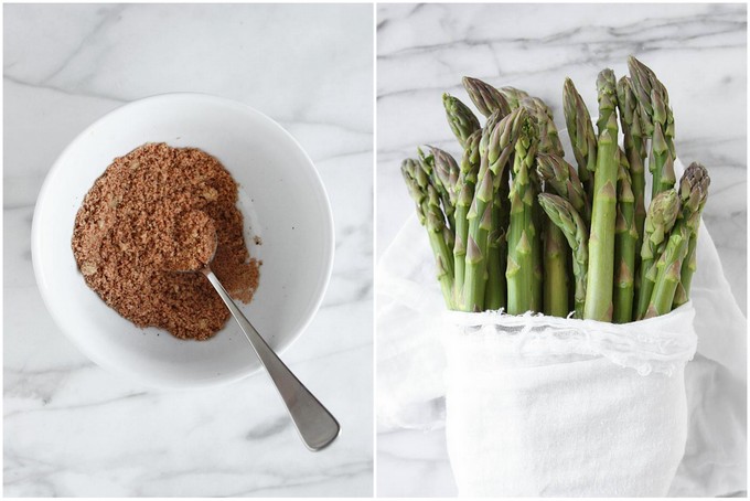 Brown Sugar Salmon with Asparagus Strawberry Topping | thekitchenpaper.com