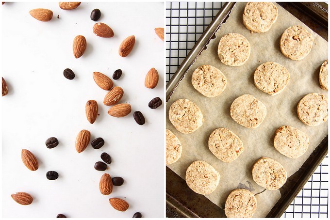 Chocolate Almond Espresso Shortbread Cookies | thekitchenpaper.com