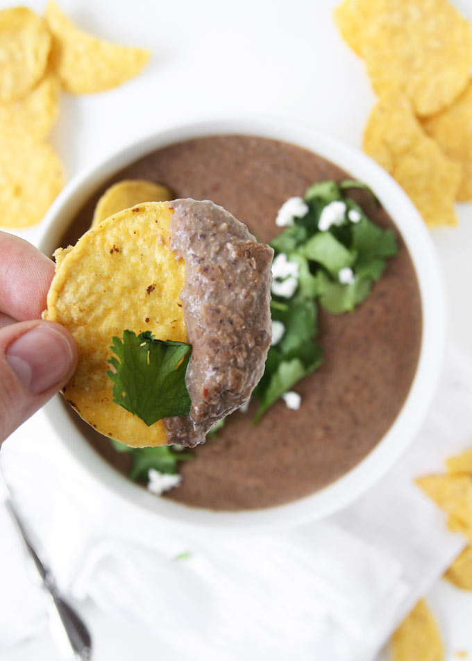 Hot Black Bean Goat Cheese Dip | thekitchenpaper.com